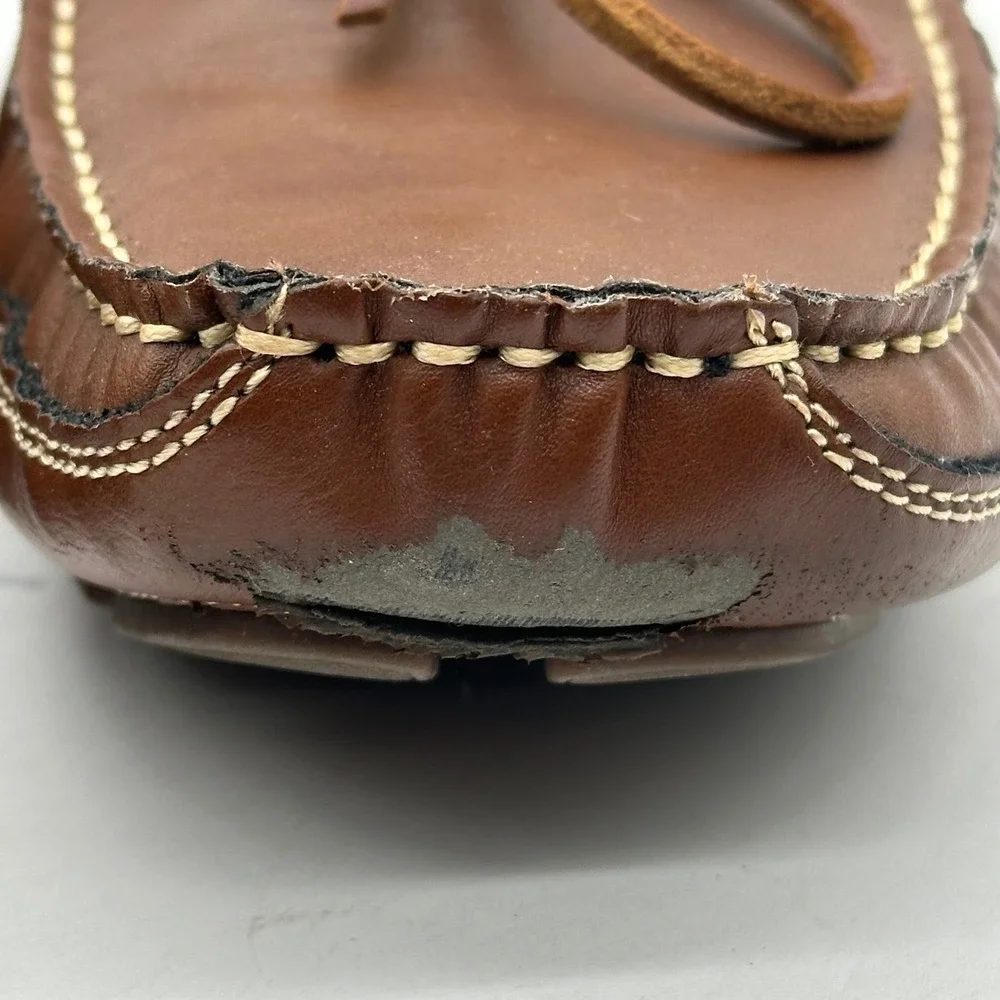IZOD‎ 630182 Burton Tan Smooth Mens Size 9.5 M Driving Moccasin Loafer Shoes